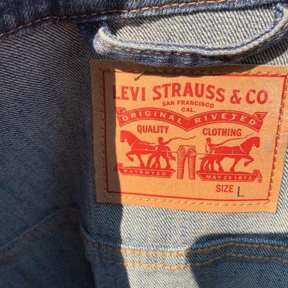 Levi’s blue Jean trucker jacket large - Picture 5 of 12
